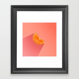 A Single Slice of Mandarin Framed Art Print