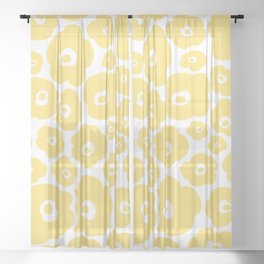 Mid Century Modern Decorating 163 Yellow Sheer Curtain