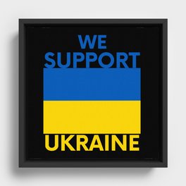 We Support Ukraine Framed Canvas