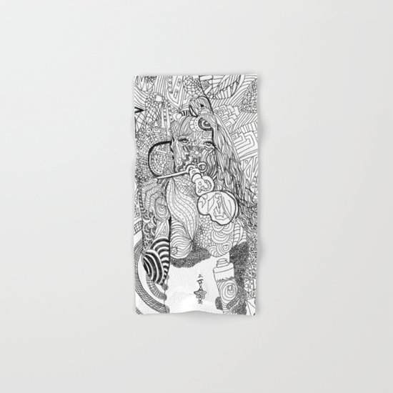Girl Blowing Bubbles Hand & Bath Towel