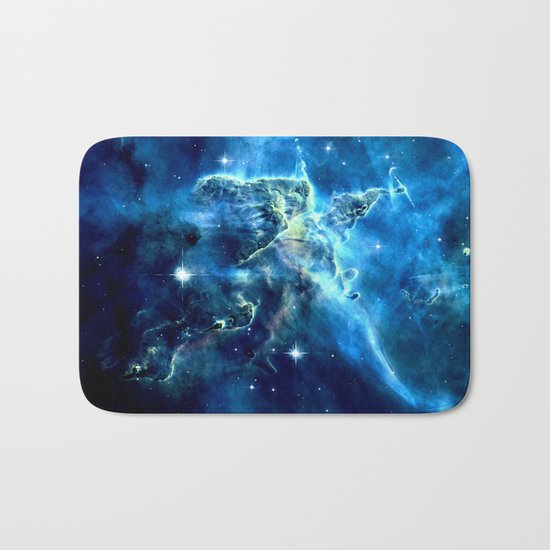 GALAxY Mystic Mountain Blue Bath Mat