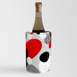 Stir Crazy - Abstract - Red, Black, Gray, White Wine Chiller