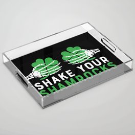 Shake Your Shamrocks St Patrick's Day Acrylic Tray