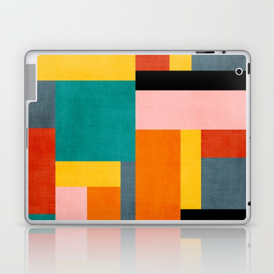 Colorful Geometric Modern Patchwork Design Laptop & iPad Skin