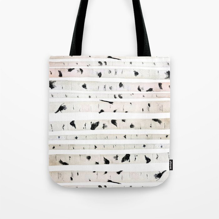 birch watercolor pattern 2018 Tote Bag