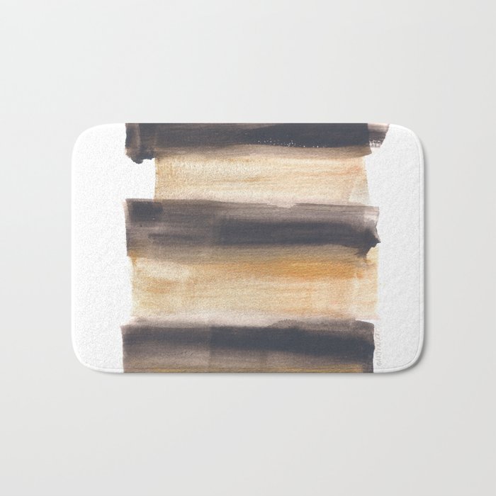 Minimalist Art Abstract Art Watercolor Painting [161216] 13. Drenched|Watercolor Brush Stroke Bath Mat