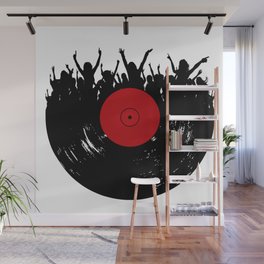 Vinyl record party Wall Mural