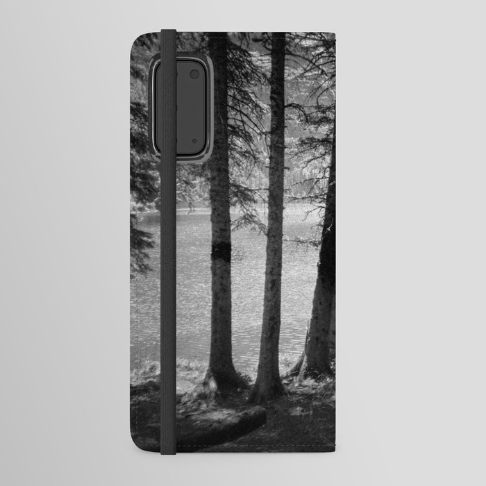 Granite Lake, Montana Black and White Android Wallet Case