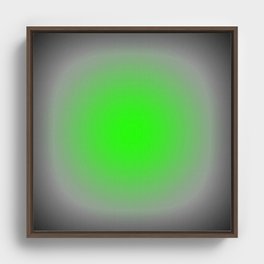 Green & Gray Focus Framed Canvas