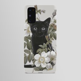 Cat With Flowers Android Case