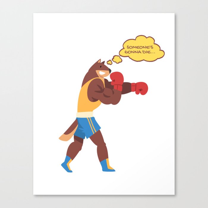 Funny Boxer Dog design Canvas Print
