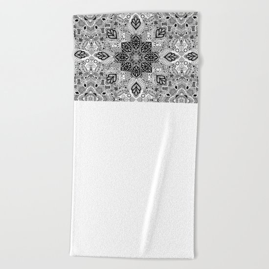 Gypsy Lace in Monochrome Beach Towel
