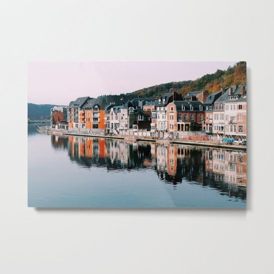 VILLAGE - HOUSE - RIVER - REFLECTION - PHOTOGRAPHY Metal Print