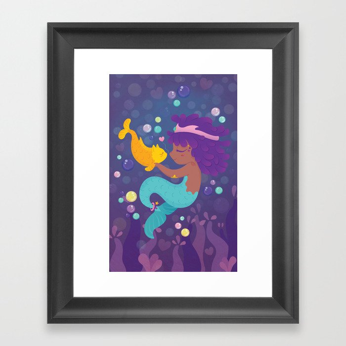 Candy Mermaid Framed Art Print