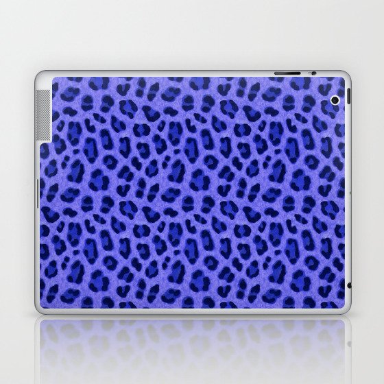 Lavender Blue Leopard Animal Print Skin Pattern Laptop & iPad Skin