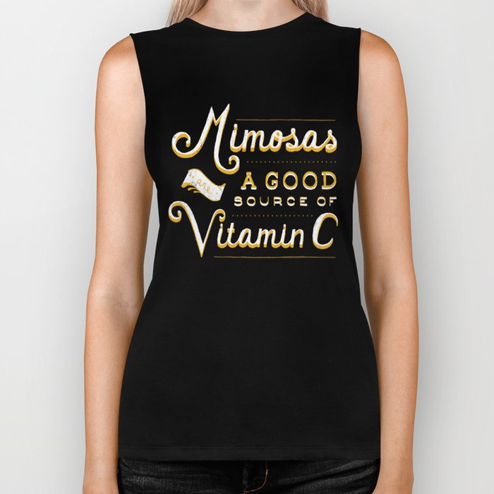 Mimosas = Vitamin C Biker Tank