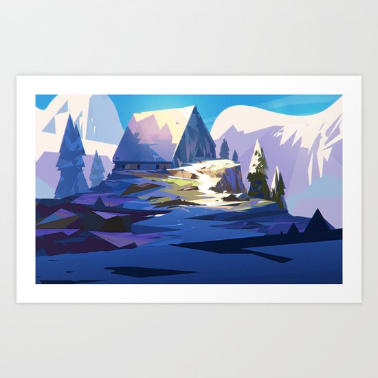 Blue Mountain Art Print