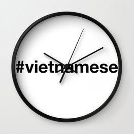VIETNAMESE Hashtag Wall Clock