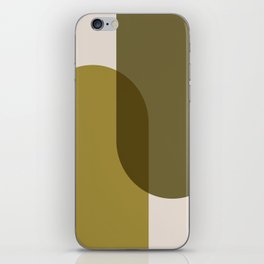 Green Arcs Abstract Composition iPhone Skin