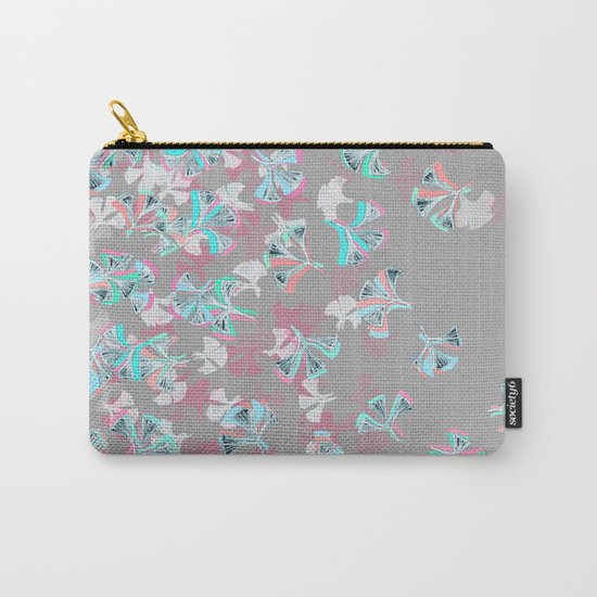 Flight - abstract in pink, grey, white & aqua Carry-All Pouch