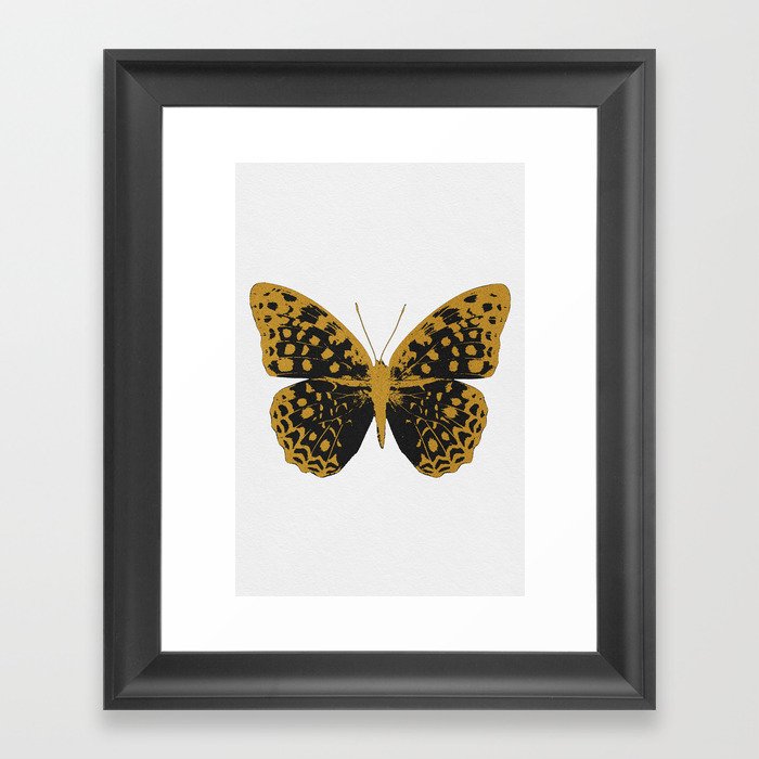 Black Butterfly Framed Art Print
