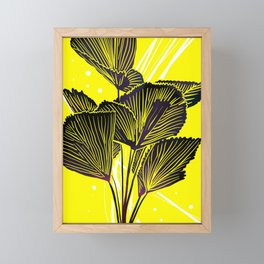 Ruffled Fan Palm in Yellow Framed Mini Art Print