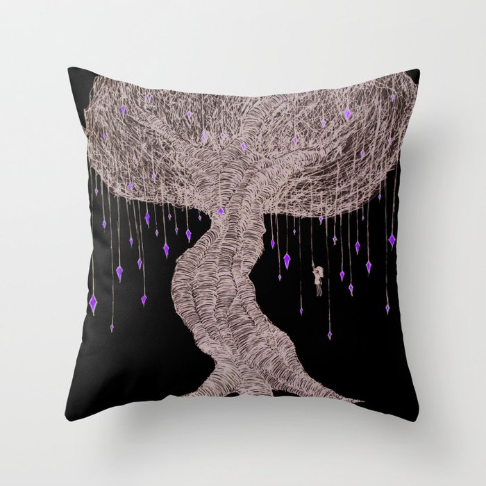 Girl In Tree Throw Pillow