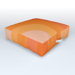 Retro Geometric in Orange 96 Outdoor Floor Cushion