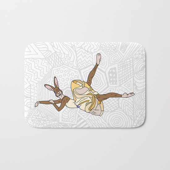 Bunny Rabbit Ballerina Tutu Bath Mat