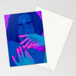 Blue Irina Portrait Stationery Card