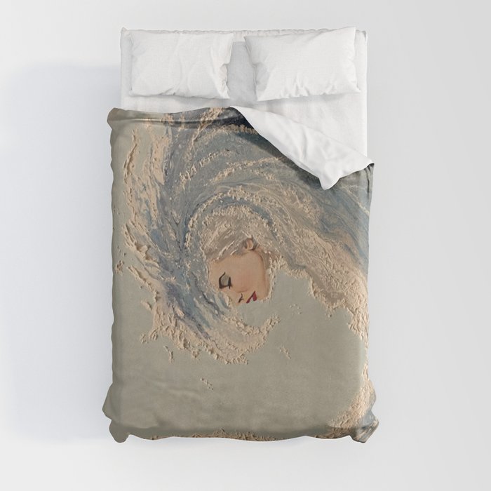 Ocean Wave Woman Serene Force Nature Duvet Cover By Vivian Antonini Art Society6