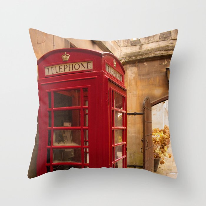 A tucked away booth Throw Pillow