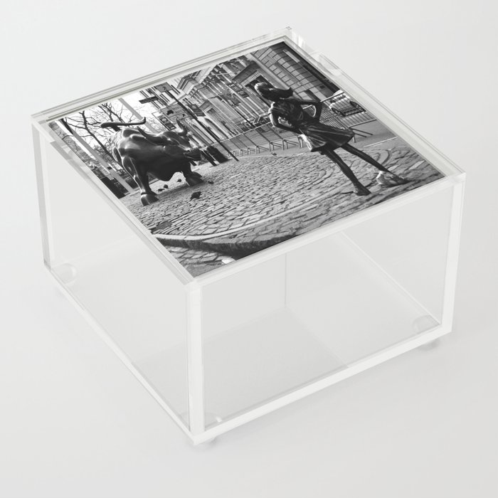 Fearless Girl and the Charging Bull Acrylic Box