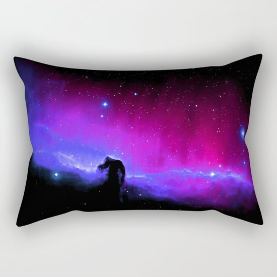 nEbulA : Horsehead Nebula Fuchsia & Violet Rectangular Pillow