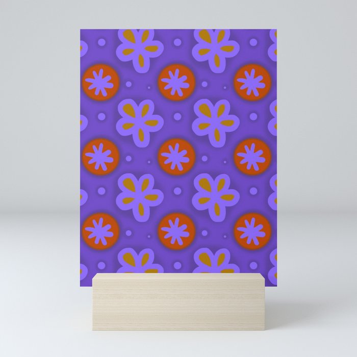 Flowers and Dots 5 Mini Art Print