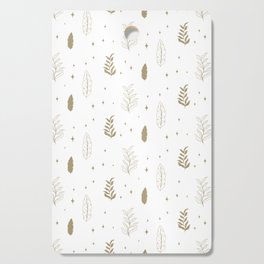 Golden Space Leaves Cutting Board