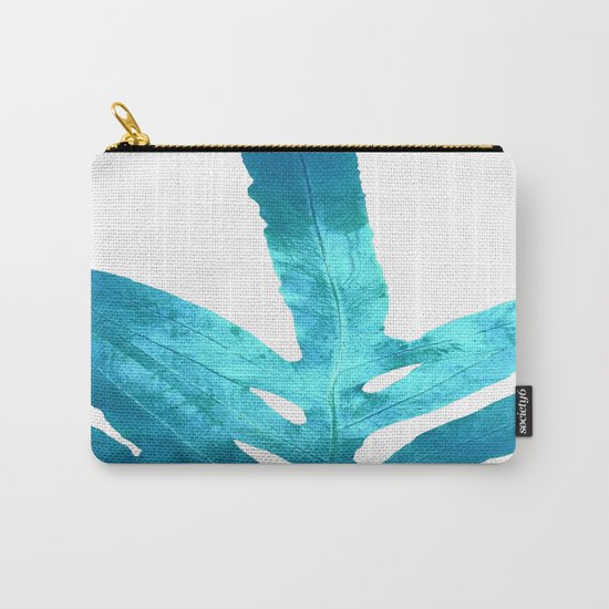 Ocean Blue Fern Carry-All Pouch
