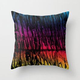 Rainbow Grunge Throw Pillow
