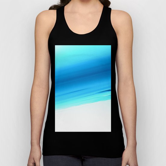 Turquoise Aqua Ombre Unisex Tank Top
