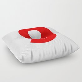 Number 9 (Red & White) Floor Pillow