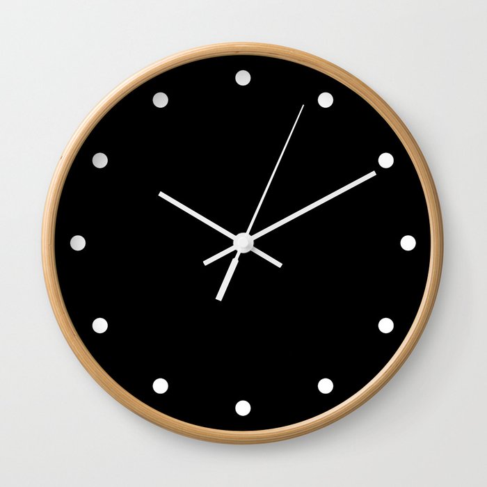 Wall Clock Dots Black Wall Clock