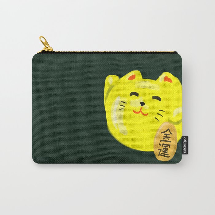 Neko Cat Yellow Carry-All Pouch