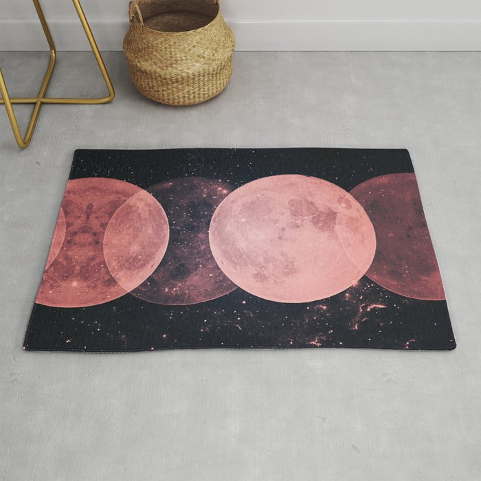 Pink Moon Phases Rug