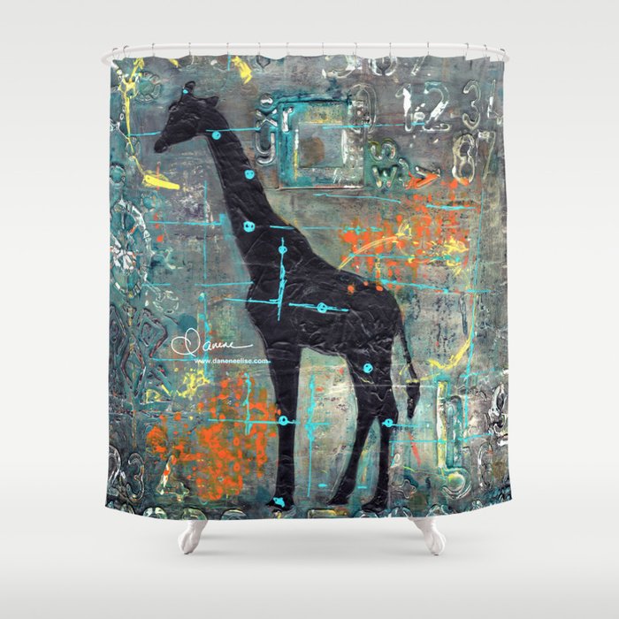 majestic series: this and that giraffe Shower Curtain