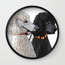 Pair of Poodles Wall Clock