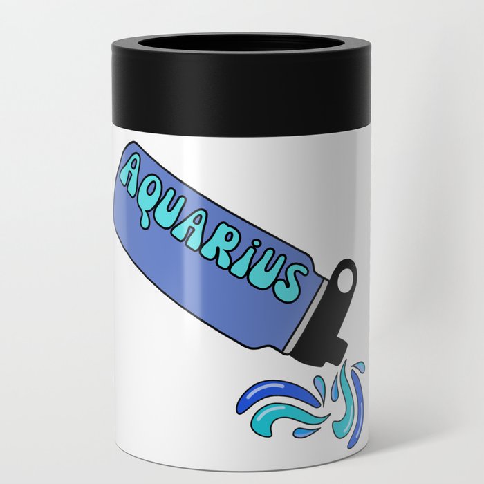 Zodiac Sign - Aquarius - Water Bearer - Water Bottle Can Cooler