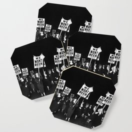 We Want Beer Too! Women Protesting Against Prohibition black and white photography - photographs Coaster