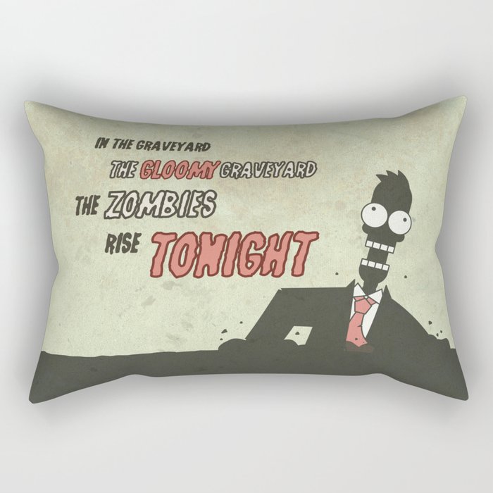 The zombies rise tonight Rectangular Pillow