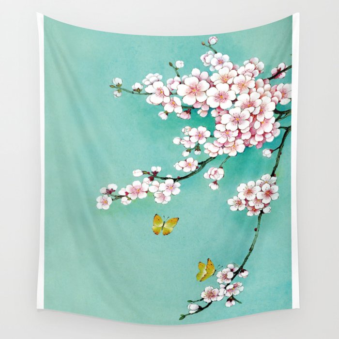 Dreamy Cherry Blossom Wall Tapestry By Jinartstudio Society6 Dreamy Cherry Blossom Wall Tapestry
