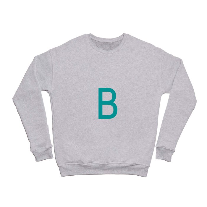 LETTER B (TEAL-WHITE) Crewneck Sweatshirt